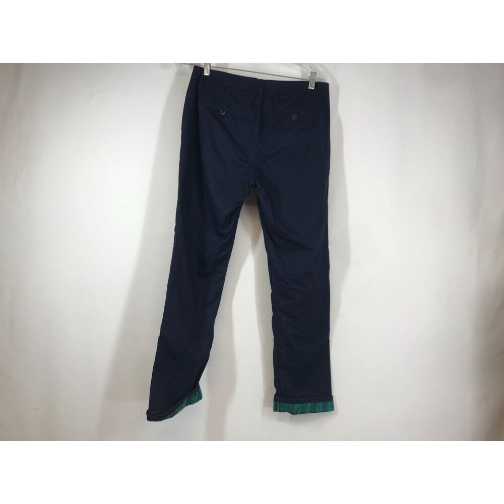 BONOBOS - MEN'S 30 X 30 - NAVY SLIM FIT FLANNEL LINED 100% COTTON PANTS - Picture 2 of 3
